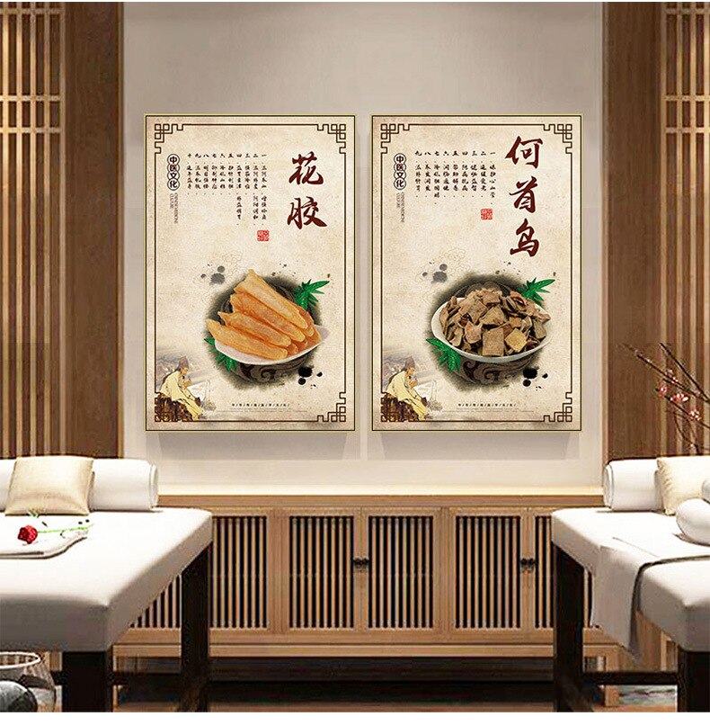 Chinese Medicine Museum Decorative Painting Canvas Painting